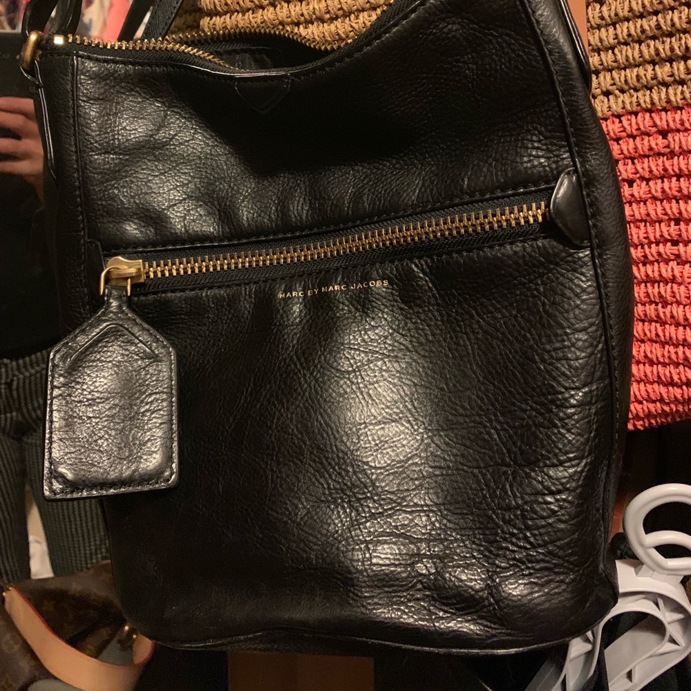 Marc by Marc Jacobs black leather crossbody bag